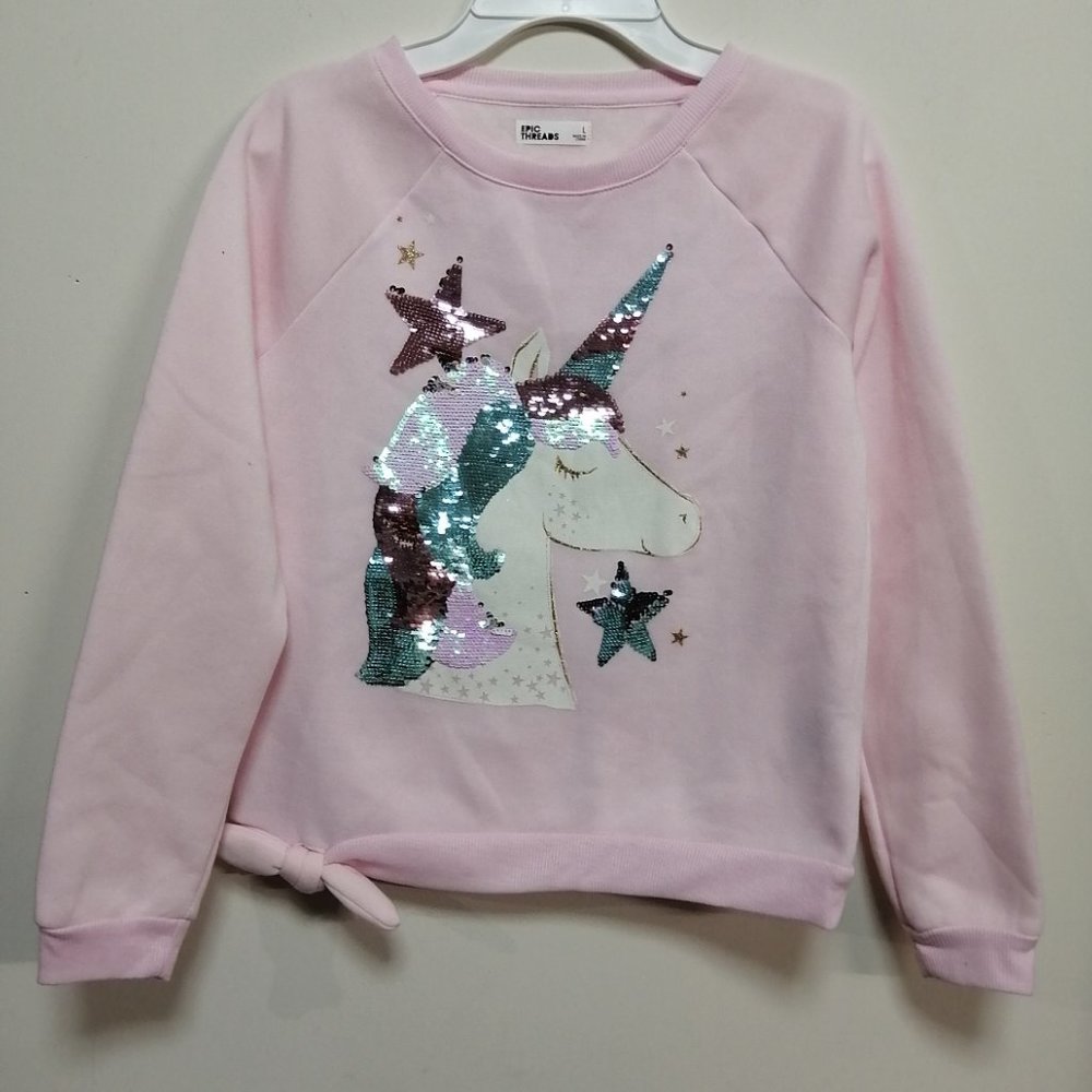 BNWT Epic Threads Girls Sweater Pink Size Large